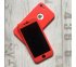 360° kryt silikónový iPhone 7/8 - červený
